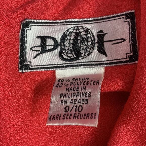 Vintage 90s DJI pink button down secretary sheath dress, 9/10 - Picture 9 of 9